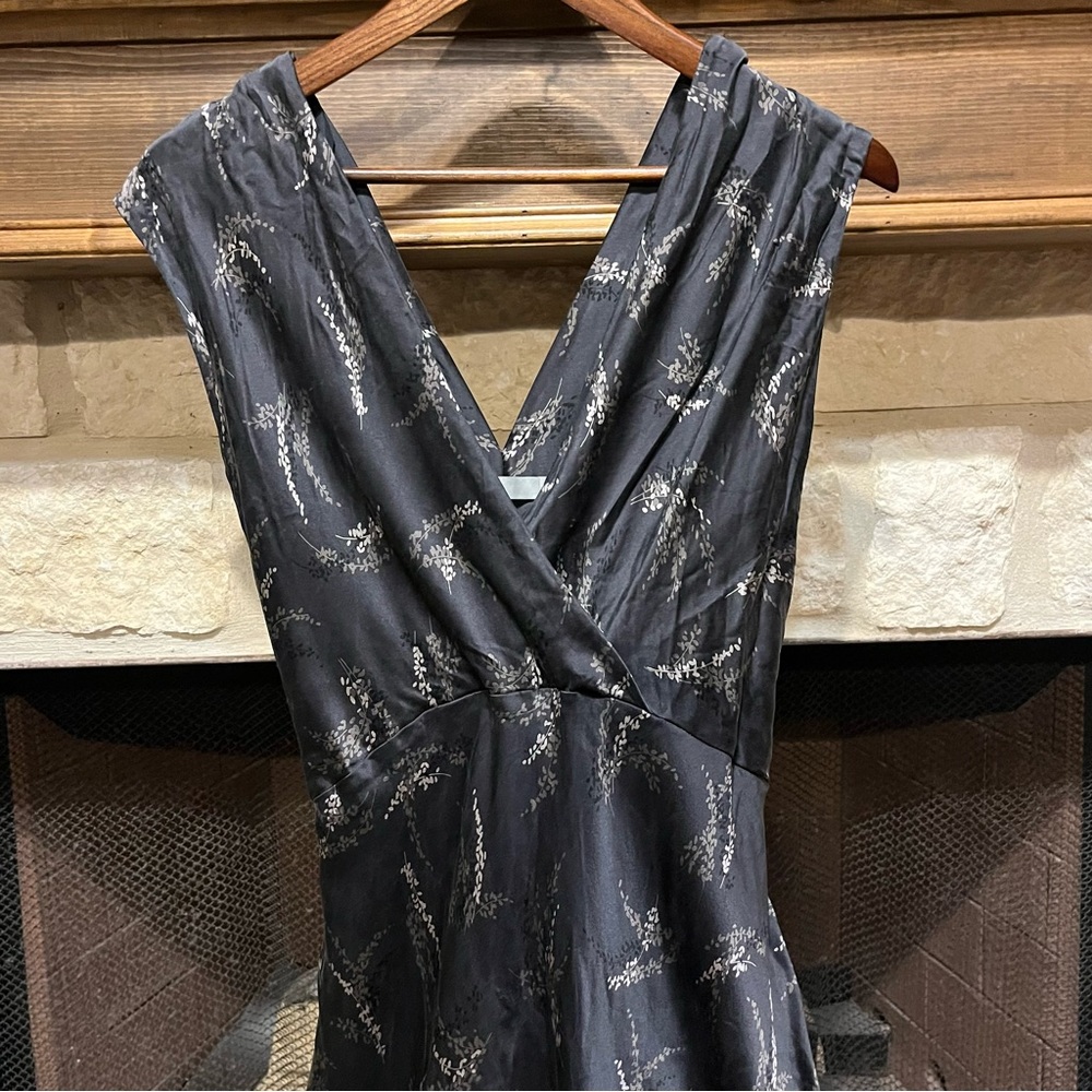 Vince Black Silk Slip Midi Dress - Picture 5 of 15